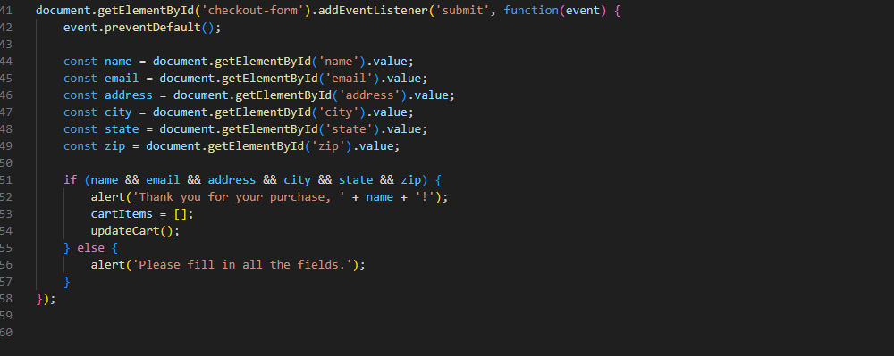 Java code for the Checkout Page, Image 2