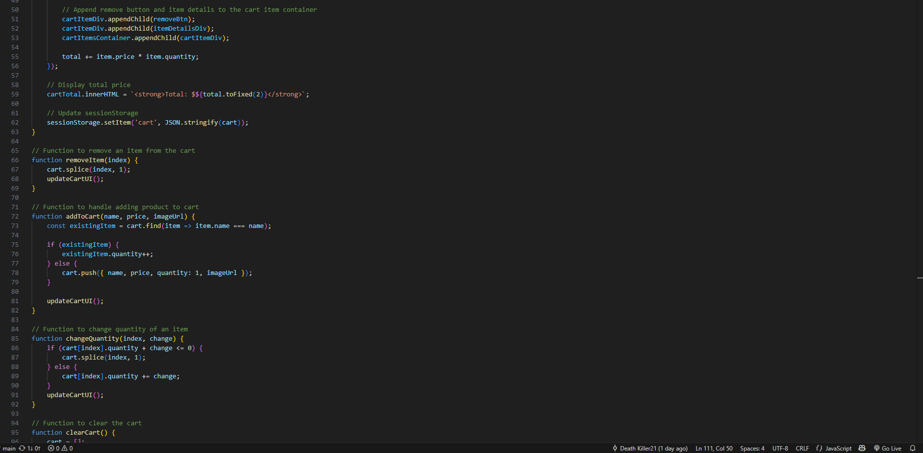 Coding for the Store Page, Image 2